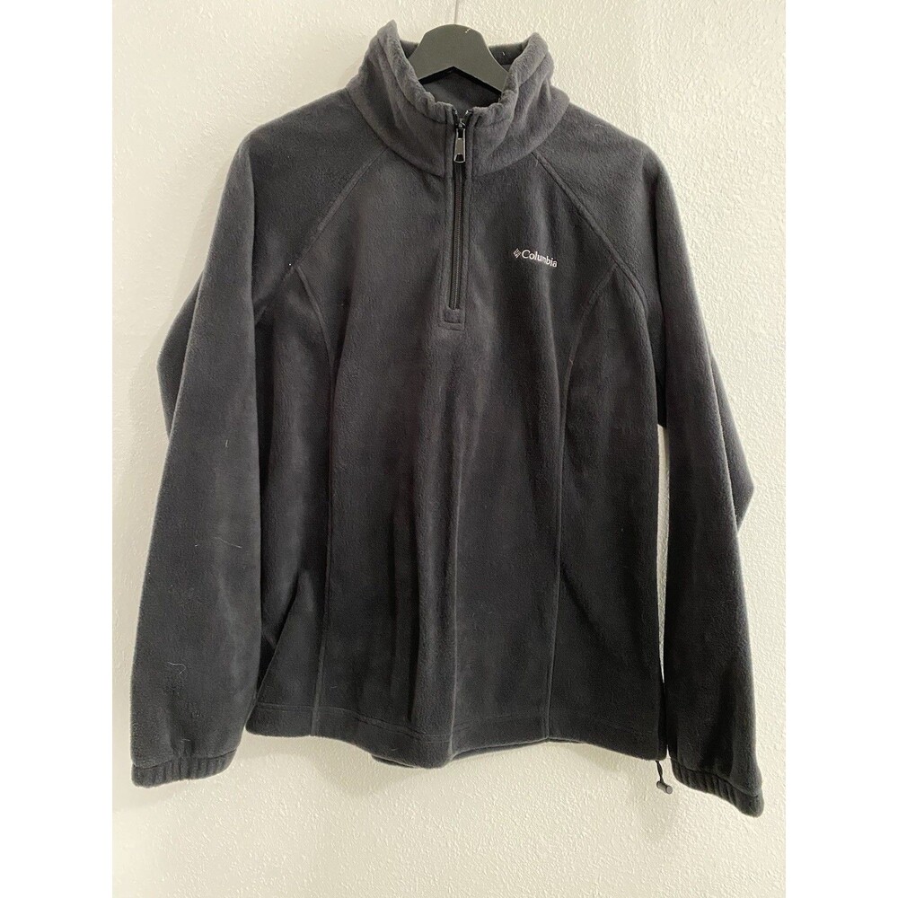 Columbia Women’s Gray Fleece Pullover 1/4 Zip Sweatshirt XL Gorp Outdoors J37